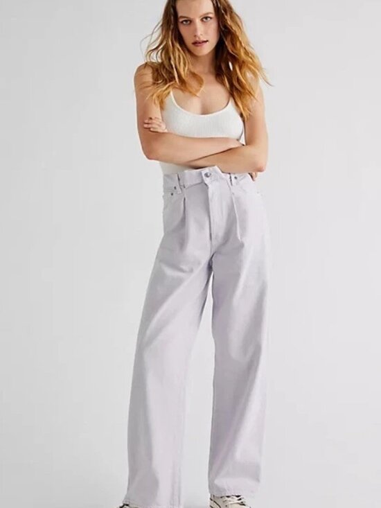 Agolde Denim - Agolde Dax Upsized Wide-Leg 100% Organic Jean In Popsicle Women's, Size 24